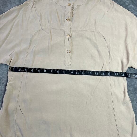 Kosmika Crewneck 3/4 Dolman Sleeve Quarter Button Up Blouse Size Small - Picture 6 of 7